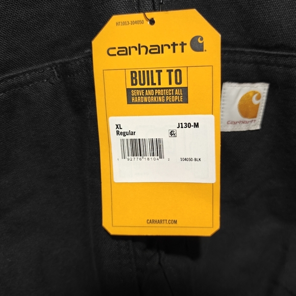 NWT Carhartt Washed Duck Insulated Jacket Mens XL Black Utility - Picture 4 of 6